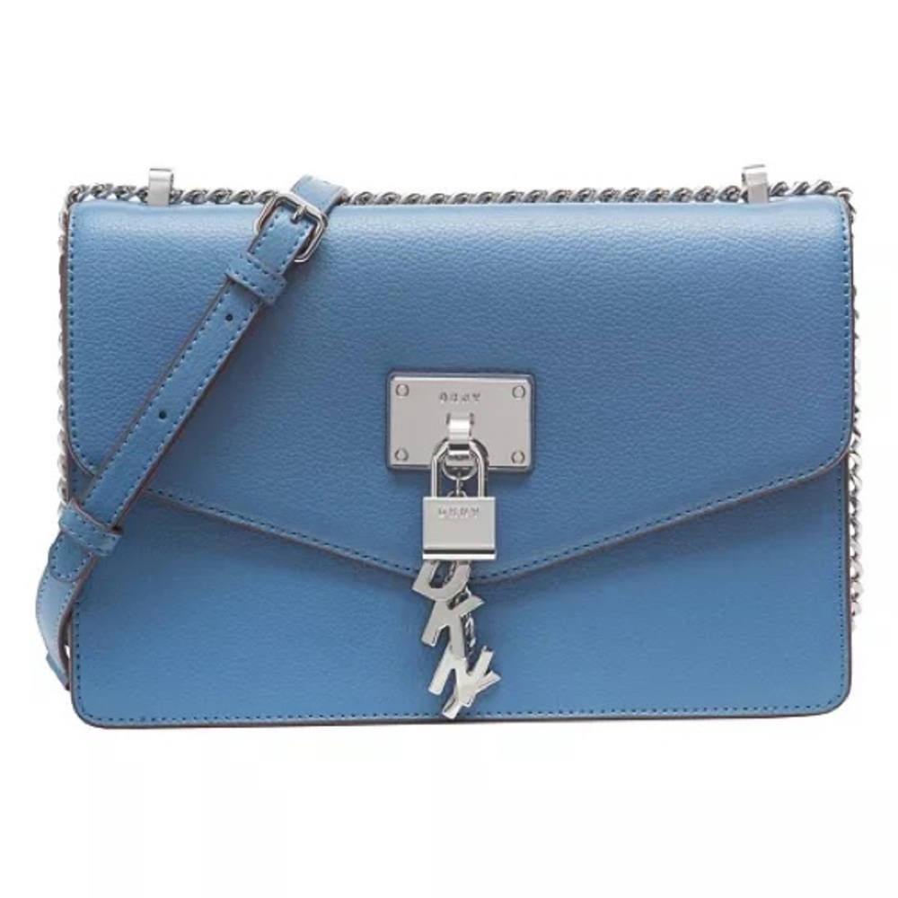 DKNY Light Blue Leather Crossbody Bag
